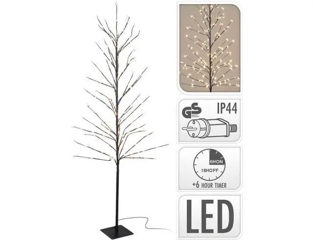 Διακοσμητικό δέντρο με 480 φωτάκια LED, χρονοδιακόπτη και ύψος 180cm - Θερμό Λευκό AX5306340 2