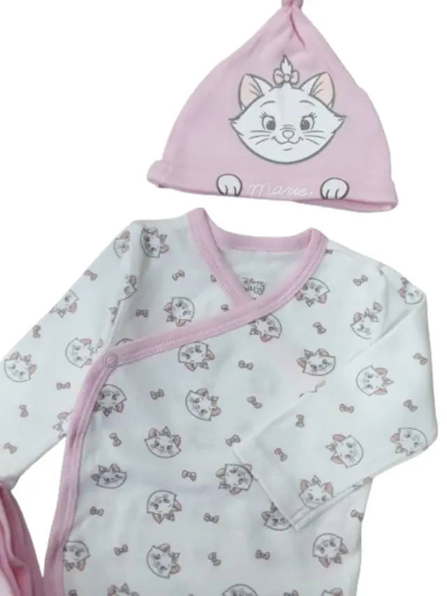 Σετ Νεογέννητου 4τμχ Interlock White Light Pink Kitty 8040108 - 0-3 μηνών (56-62cm) 3