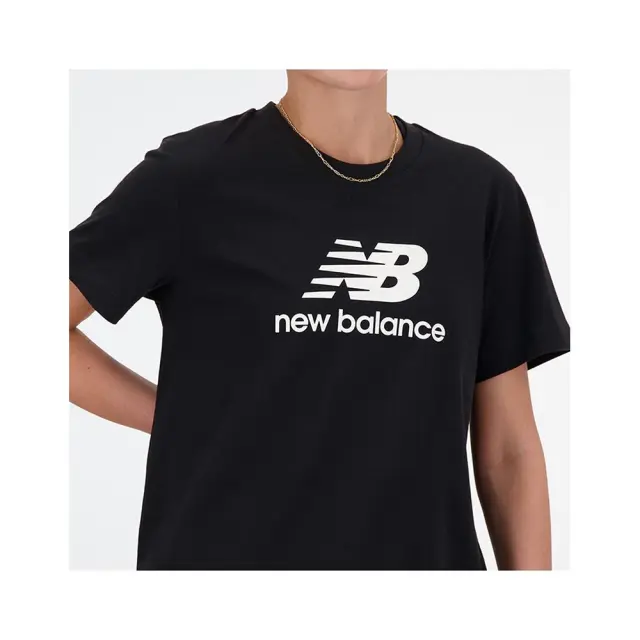 New Balance Jersey Stacked Logo T-Shirt (WT41502-Black) - Μαύρο - XS 2