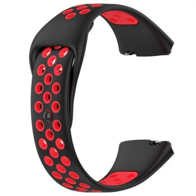 Ανταλλακτικό Λουράκι Σιλικόνης για Xiaomi Redmi Watch 3 Active Black & Red OEM 2