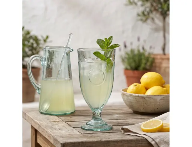 Ποτήρι Glass Drops Casual (1393) Από ανακυκλωμένο γυαλί, Χωρητικότητας 400ml, Διαστάσεων Ø 9.5 x Υ 18.5 cm 1393