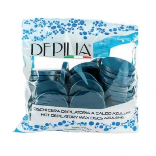 Depilia Depilation Wax Azulene 1000ml - (ζεστό κερί αποτρίχωσης σε ροδέλες-Αζουλένιο)