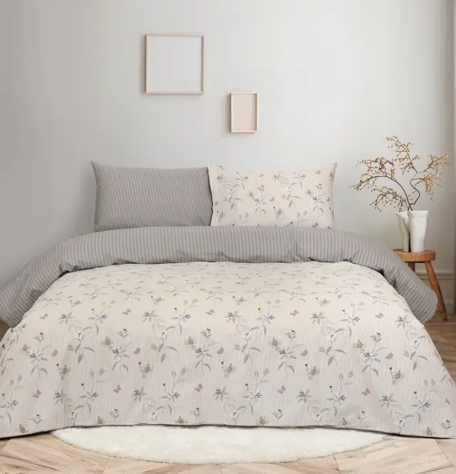 Πάπλωμα 230x250 Υπέρδιπλο Kocoon Victoria Beige 100% βαμβακερό