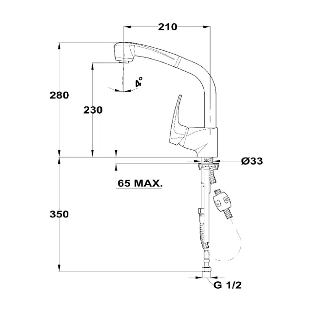 Μπαταρία Νεροχύτη Inox TEKA Περιστρεφόμενη MB-2 3/8" Pull Out 40931802 2