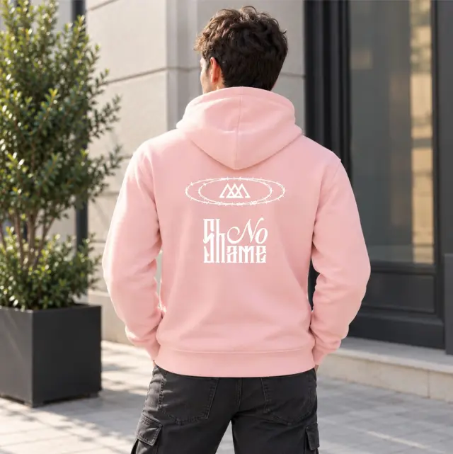 Φούτερ Noshame® Ροζ με τύπωμα - 522629 - XXL
