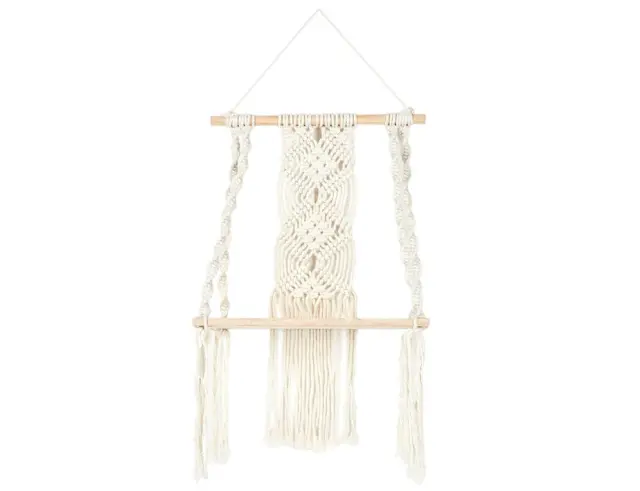 Ράφι τοίχου Μακραμέ Home Deco Factory με διαστάσεις 30x15x50cm HD0180