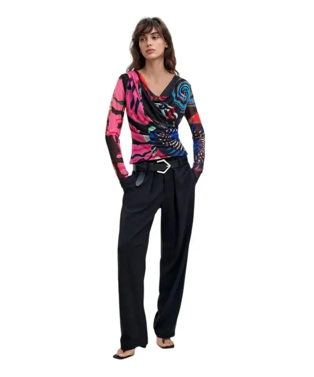 Desigual - Γυναικεία Μπλούζα Galaxia M. C. Lacroix 26WWTK11-9019 Πολύχρωμο 2