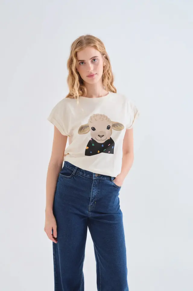 COMPANIA FANTASTICA T-SHIRT (62C/42001 ECRU) - L