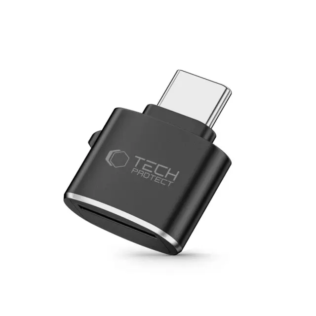 Tech-protect Ultraboost Type-c To Card Reader Micro Sd/tf Black