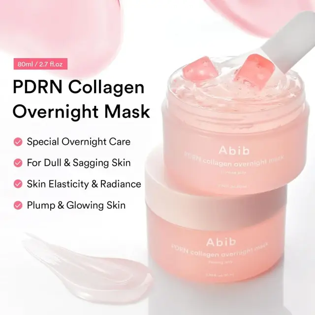 Abib Pdrn Collagen Overnight Mask Firming Jelly Μάσκα κολλαγόνου Pdrn για σύσφιξη και λάμψη κατά τη διάρκεια της νύχτας 80ml 3