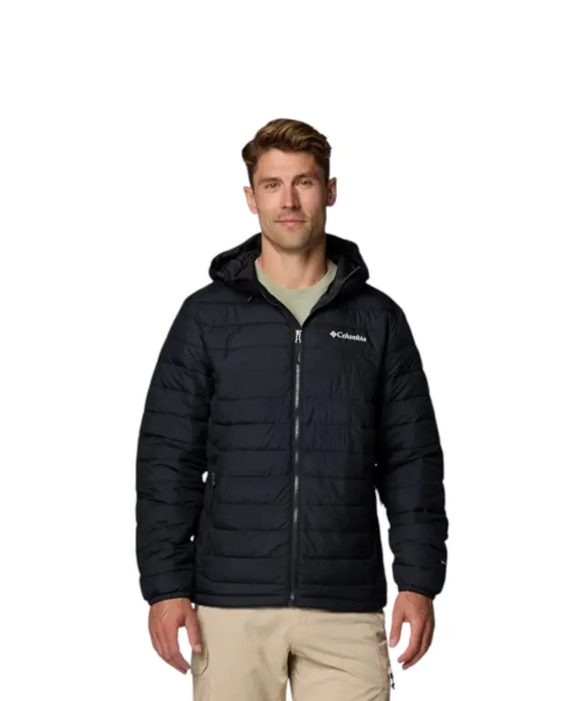 Columbia - Ανδρικό Μπουφάν Powder Lite II Hooded WX6272-010 Μαύρο - S