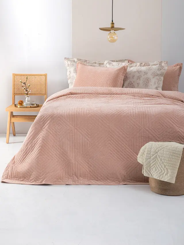 Κουβερλι Υπερδιπλο 220X240 DIZZA Palamaiki ROSE ΥΠΕΡΔΙΠΛΟ