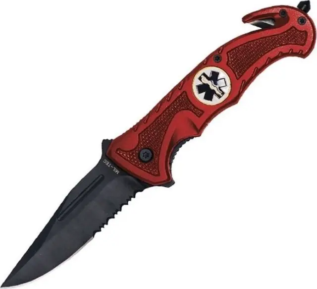 MIL-TEC Red Car Knife 'Rescue' - 07-RED-Κόκκινο