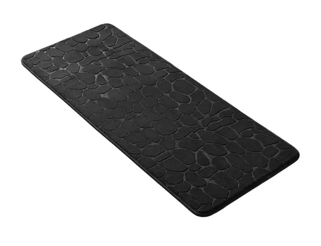 Πατάκι Μπάνιου Ricochet Douceur d'intérieur με memory foam και διαστάσεις 50x120cm - Black 1802100 3