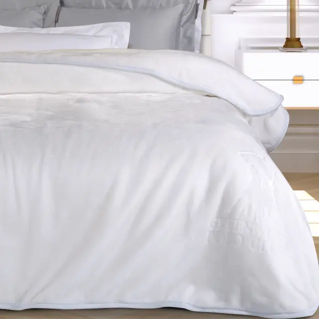Κουβέρτα 220X240 Υπέρδιπλη 700gsm Essential Greenwich Polo Club 3470 White 100% Ακρυλικό 2
