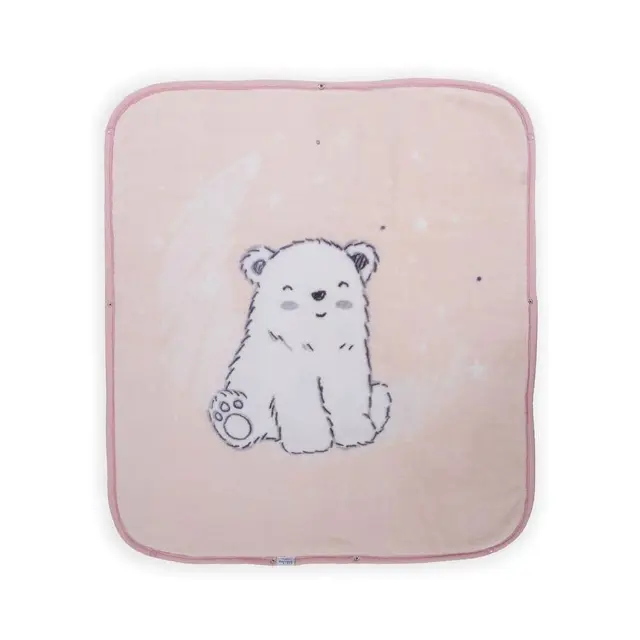 Κουβέρτα Aγκαλιάς-Yπνόσακος Bελουτέ 75×100 Kikka Boo Pink Polar Bear 3801108020375