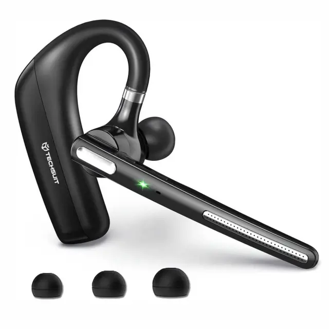 Ακουστικό Bluetooth Techsuit PowerTalks (G6) με Dual Mic ENC Μαύρο