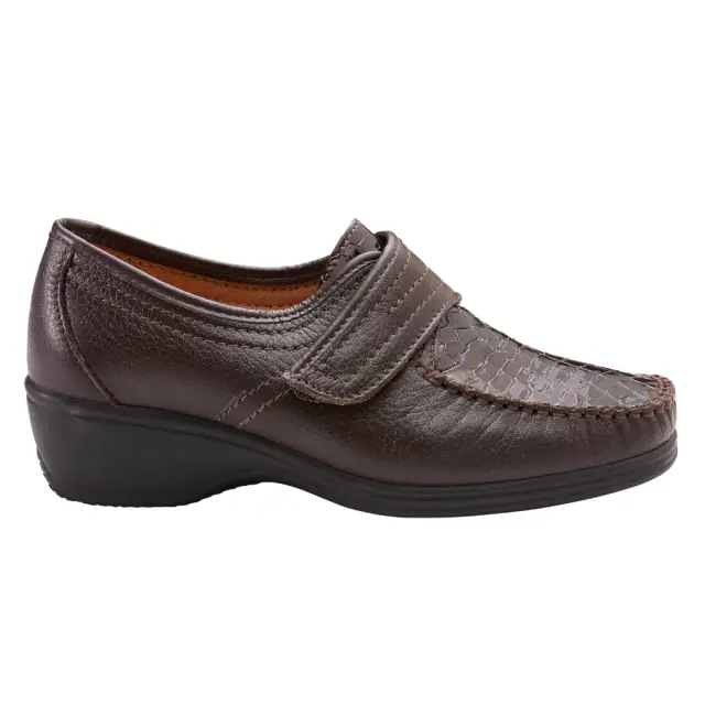 Toscana Μοκασίνια-Loafers Γυναικείο δέρμα/δέρμα λουστρίνι Καφέ TOS/2357 T.MORO