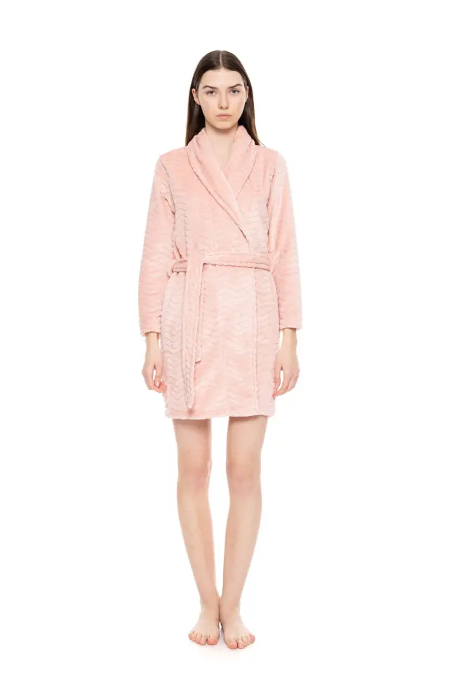 W1677 - Pink Glow - ROBE FLEECE AUTUMN