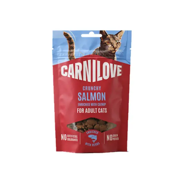 Carnilove Fresh & Crunchy Snack Γάτας Salmon with Catnip 50gr Μονόχρωμο