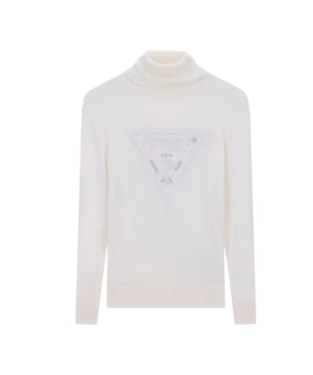 Guess - Γυναικείο Πουλόβερ Ζιβάγκο Slim Fit W6BR54Z1455-G012 Λευκό