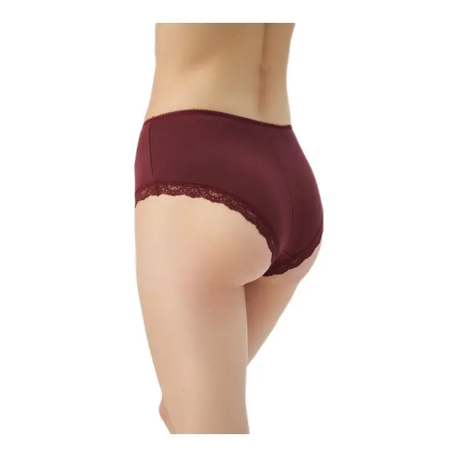 Minerva Γυναικείο Slip Culotte Modal Fimelle Elegance, Χρώμα Μπορντό 2