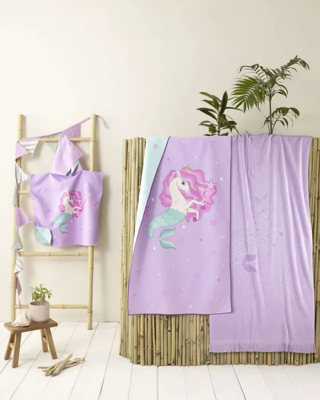 Πετσέτα Θαλάσσης 70x140 420gsm Nima Bella Jacquard Purple 100% βαμβακερό 2