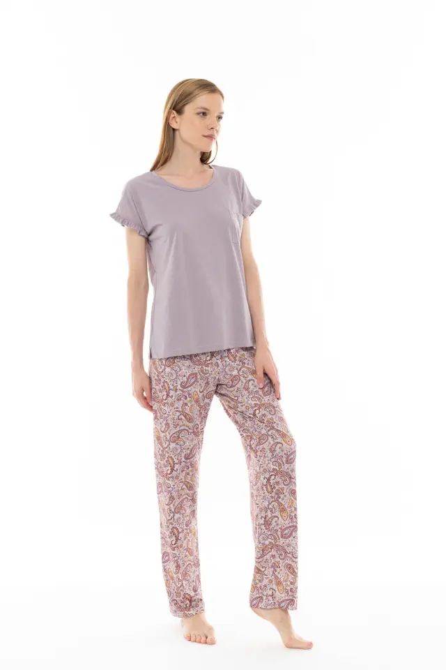 S1242 - Type - PYJAMA LONG PANTS VIOLETE PAISLEY - M 2