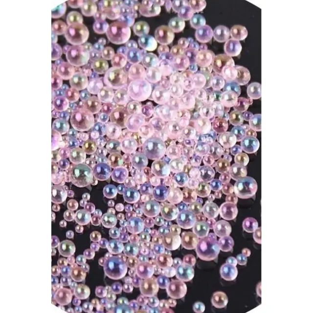 Πέτρες διακοσμητικές μισές πέρλες, 20gr, bubblegum