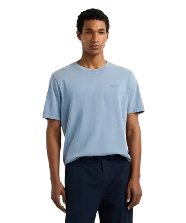 Pepe Jeans - Ανδρικό T-shirt Jacko Regular Fit PM508664-532 Μπλε Ανοιχτό