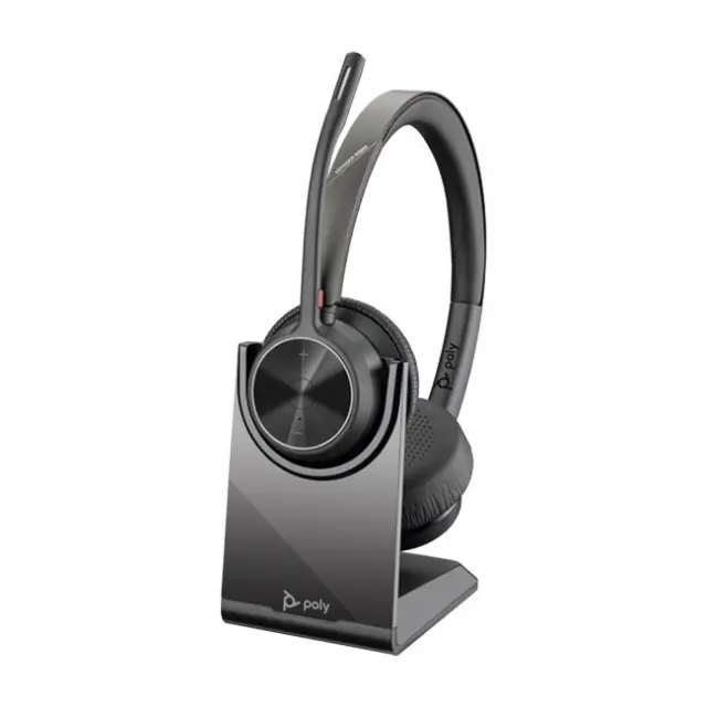 HP Poly Voyager 4320 UC Stereo USB-A Headset +BT700 USB-A Adapter +Charging Stand (77Y99AA)
