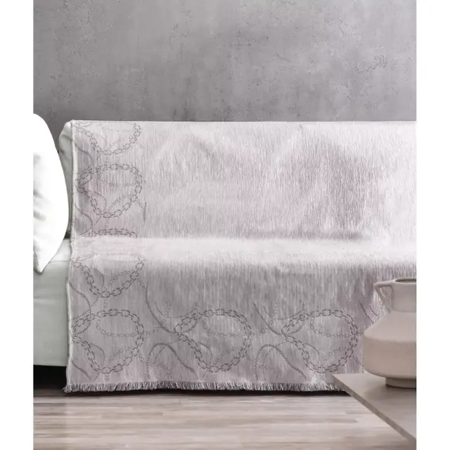 Ριχτάρι βαμβακερό Makis Tselios Cadena 180x250 Silver