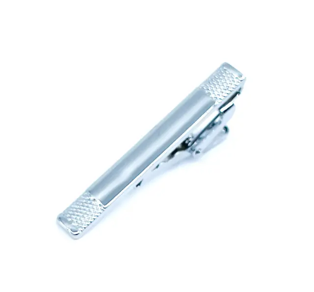 Σχεδιαστικό Ασημί Κλιπ Γραβάτας 4,5 cm – LGTC-61 2