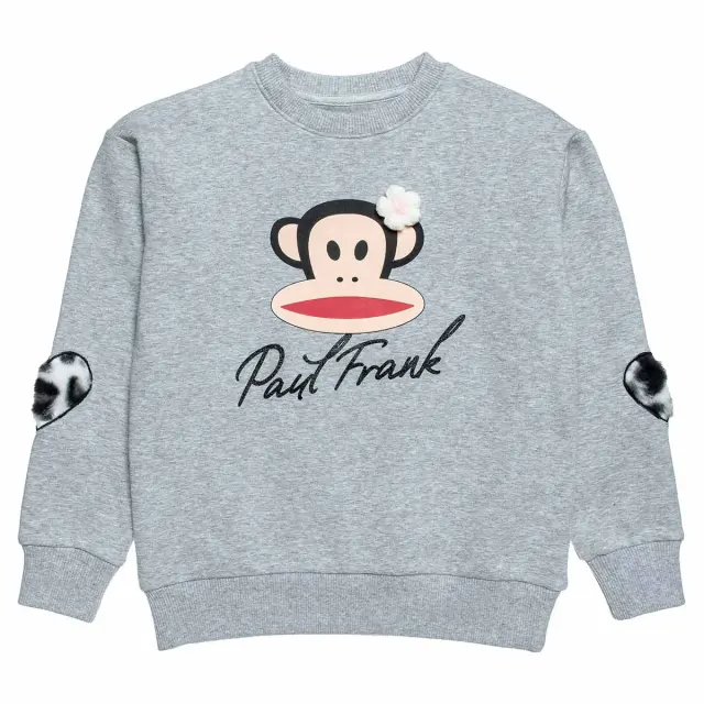 Μπλούζα φούτερ Paul Frank με γούνινες λεπτομέρειες