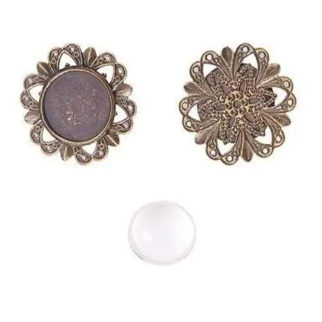 Καστόνι Κρεμαστό Ø20mm με Καμπουσόν - Antique Bronze - 5τεμ