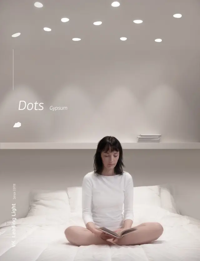 Dots 09072 Φωτιστικό οροφής χωνευτό δυνατότητα βαφής λευκό Άσπρο