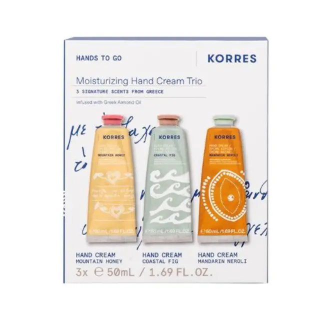 Korres Set Κρέμα Χεριών Μέλι του Βουνού + Μεσογειακό Σύκο + Μανταρίνι Άνθη Νερατζιάς, 3x50ml
