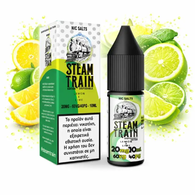 Steam Train Disposable Edition Lemon and Lime Nic Salt 20mg 10ml Φρούτα