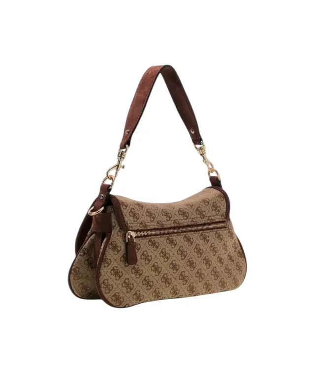 Guess - Γυναικεία Τσάντα Ώμου/Χειρός Samantha HWJG2313190-LGW Καφέ 3