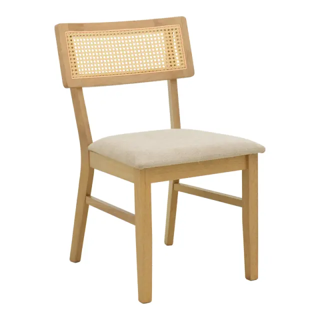 Τραπεζαρία Raffles pakoworld σετ 5τεμ rubberwood με pe rattanσε φυσική απόχρωση 150x90x76εκ 3