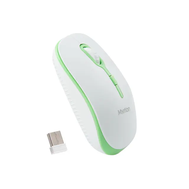 Meetion MT-R547 Ασύρματο Ποντίκι 2.4G Άσπρο & Πράσινο 17.001.0014 2
