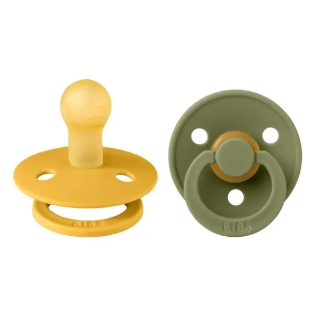 Σετ 2 Πιπίλες Colour Honey bee/Olive (0-6 μηνών) – Bibs