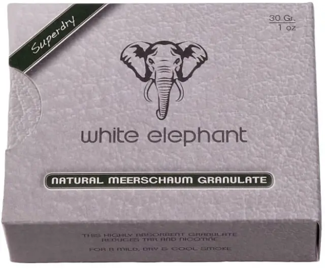White Elephant Meerschaum Granulate - Απορροφητικοί Φυσικοί Κόκκοι για Πίπες (30g) 3