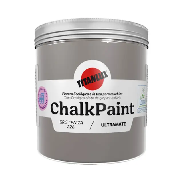 Χρώμα Κιμωλίας TITAN Chalk Paint Gris Ceniza 226 750ml