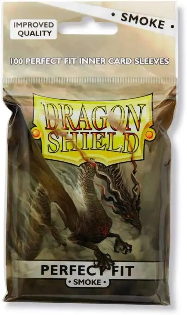 Dragon Shield Standard Perfect Fit Sleeves - Clear/Smoke (100 Sleeves)