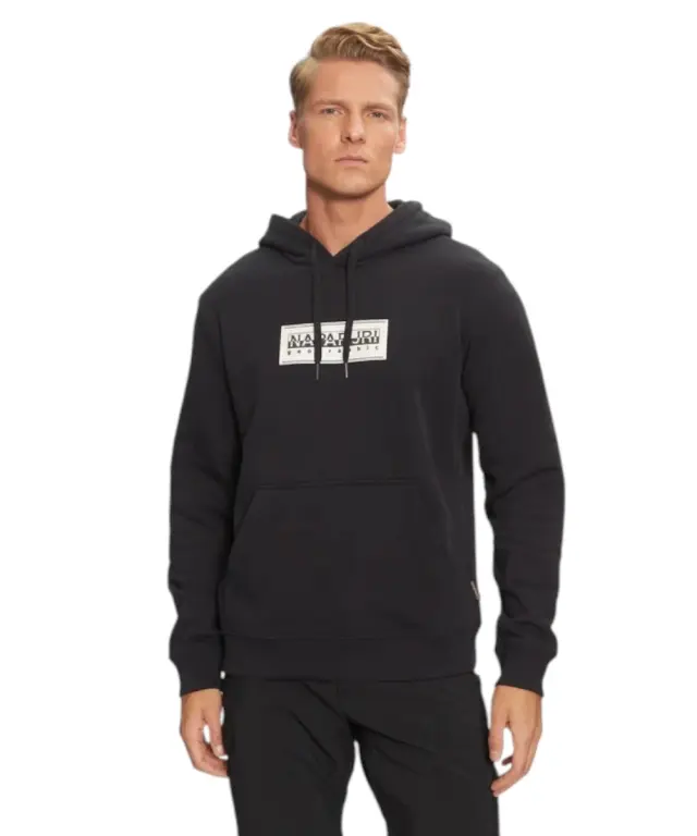 Napapijri - Ανδρικό Φούτερ Με Κουκούλα B-Box Logo NP0A4I19-041 Μαύρο - 2XL