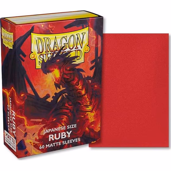 Dragon Shield Small Sleeves - Japanese Matte Ruby 'Geledar' (60 Sleeves) 2