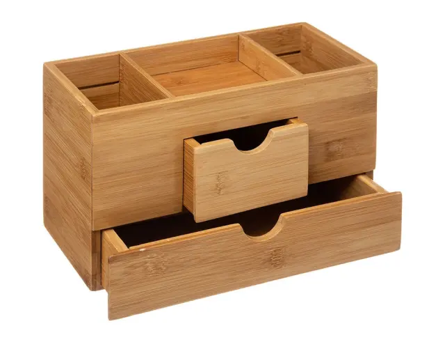 Κουτί Οργάνωσης Make up 5five από Ξύλο Bamboo, 24x12.2x14.5cm - Απόχρωση Ξύλου 160906 3