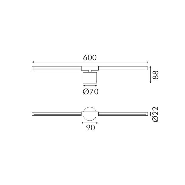 Επιτοίχιο Φωτιστικό LED ACA Leaf OKN9600AW6BK Αμμώδες Μαύρο 10W 3000K 410lm / OKN9600AW6BK 3