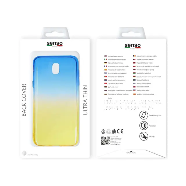 Θήκη Σιλικόνης Senso Fairy TPU Case Για Samsung Galaxy J5 2017 Μπλε Χρυσή 2